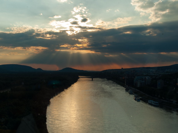 Bratislava, sunset from Novy Most