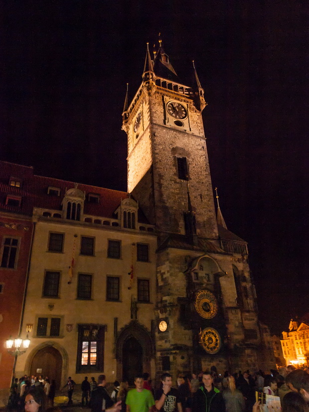 Prague, Clock Town at night