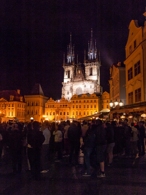 Prague, Staromestske namesti by night