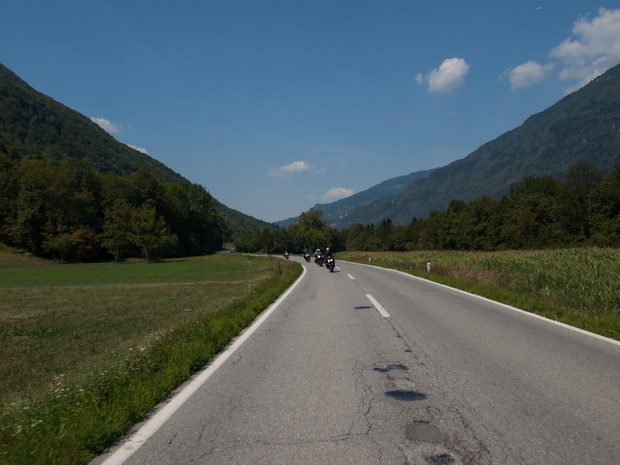 Slovenia, road by Soca river