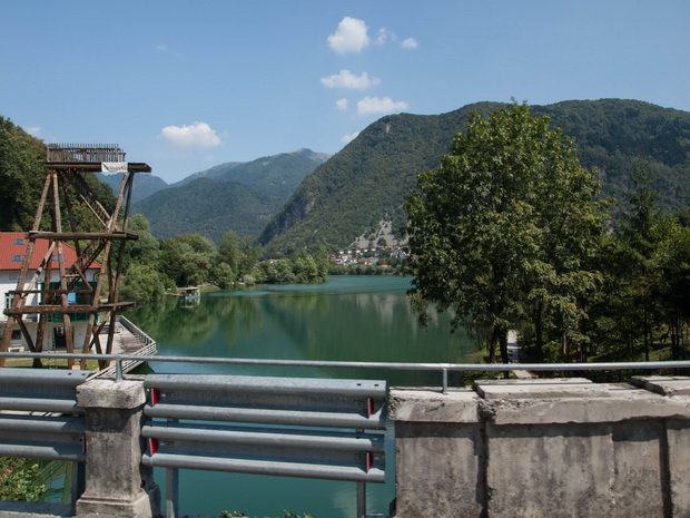 Slovenia, road by Soca river