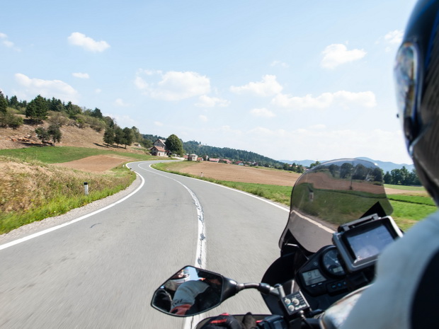 Slovenia, road by Idrijca river