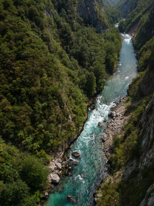 Montenegro, road beside Piva river