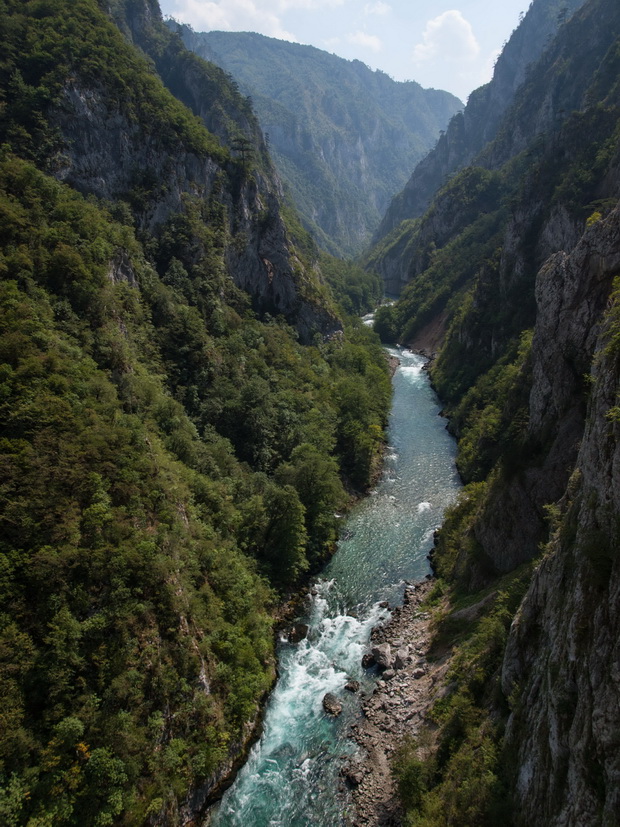 Montenegro, road beside Piva river