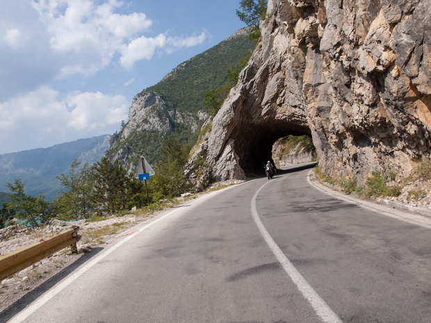 Montenegro, road beside Piva river