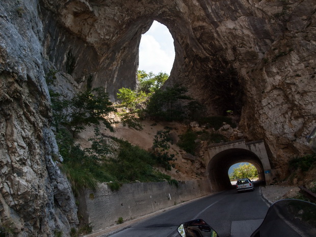 Montenegro, road beside Piva river