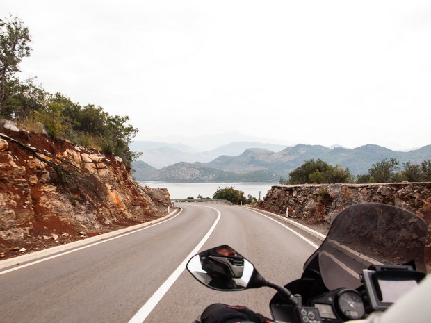 Road near Montenegro-Albania borders