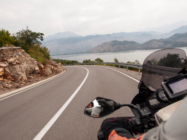 Road near Montenegro-Albania borders