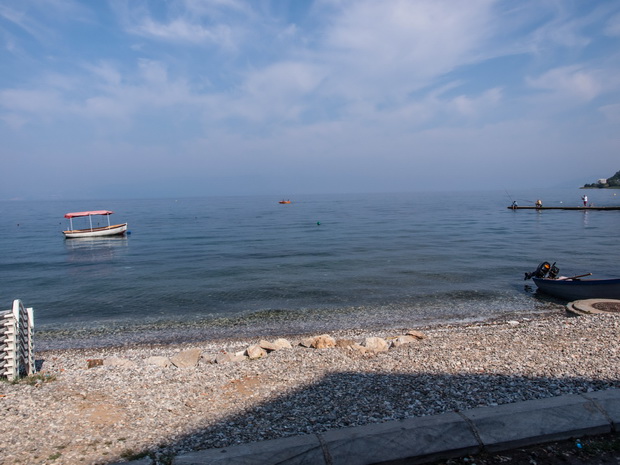 Road beside Ohrid lake