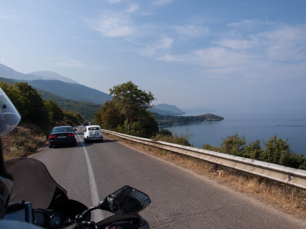 Road beside Ohrid lake