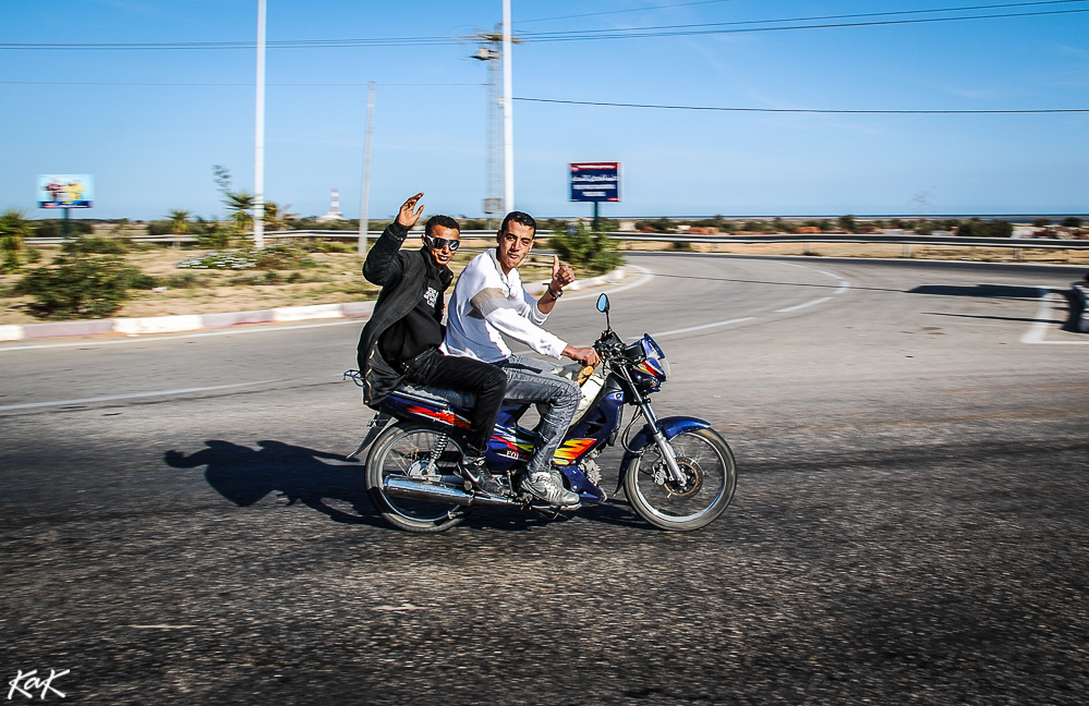 Tunisian with a motorbike