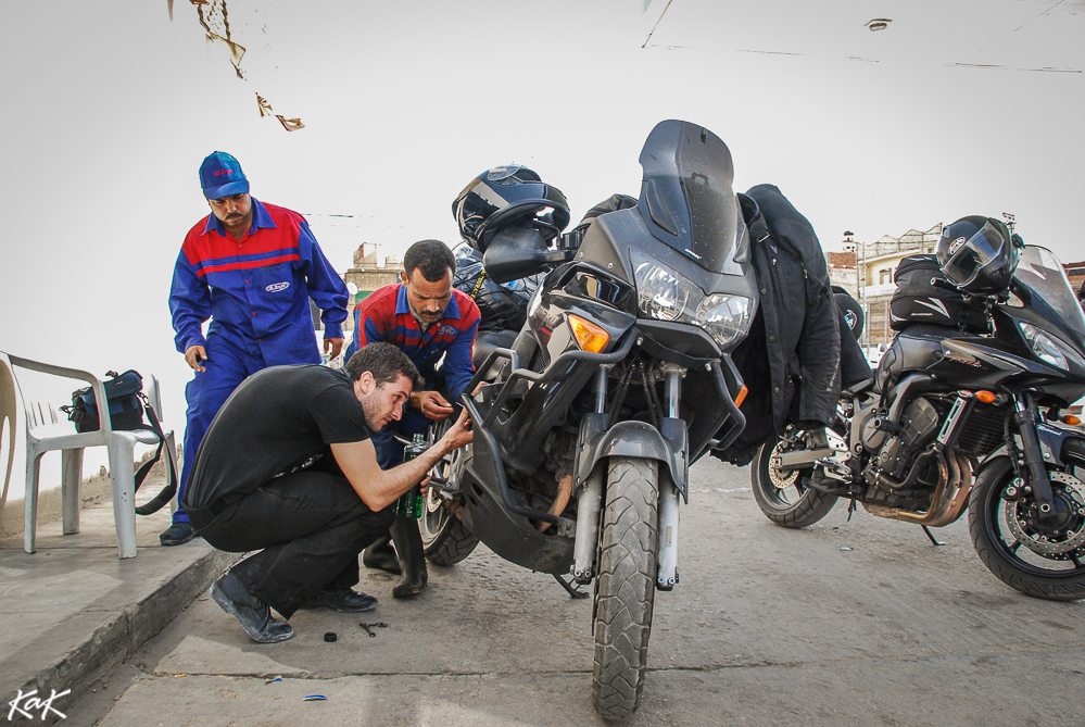 Motorcycle gas station