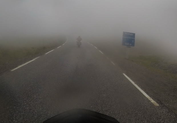 Foggy road to Nordkapp