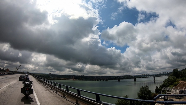 E75 bridge over Danube river