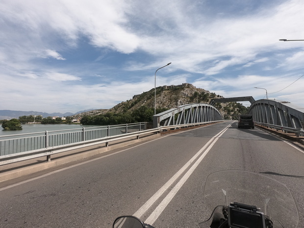 The new bridge on the river Buna, Albania